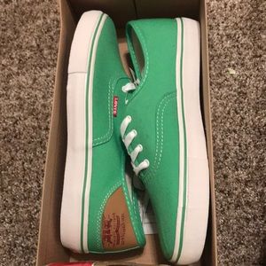 A pair of Levi sneakers